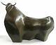 Art Moderne Abstrait Taureau Bronze Figurine Botero Statue Sculpture Figurine