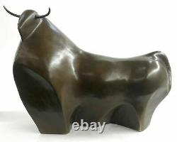 Art Moderne Abstrait Taureau Bronze Figurine Botero Statue Sculpture Figurine