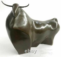 Art Moderne Abstrait Taureau Bronze Figurine Botero Statue Sculpture Figurine