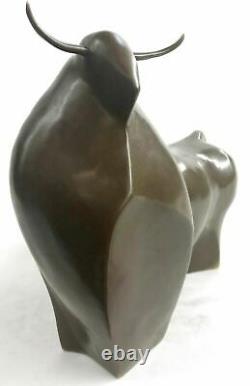 Art Moderne Abstrait Taureau Bronze Figurine Botero Statue Sculpture Figurine