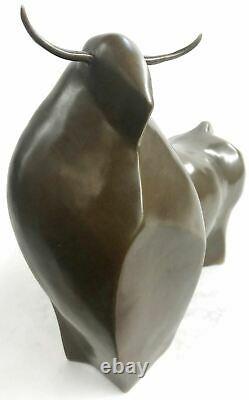 Art Moderne Abstrait Taureau Bronze Figurine Botero Statue Sculpture Figurine