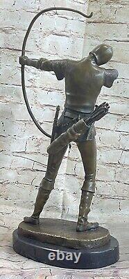 Art Moderne Indien Bronze Statue Abstrait Archer Fonte Guerrier Noud Sculpture