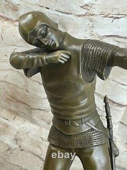 Art Moderne Indien Bronze Statue Abstrait Archer Fonte Guerrier Sculpture