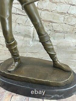 Art Moderne Indien Bronze Statue Abstrait Archer Fonte Guerrier Sculpture