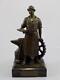 Art Nouveau Bronze Forgeron Avec Enclume Sign. G. Deihle Sculpture Sur Base 20. Jhd