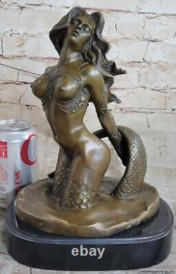 Art Original Nouveau Nu Femme Bronze Marbre Statue Sculpture Marbre Cadeau Art