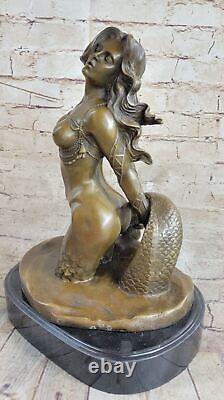 Art Original Nouveau Nu Femme Bronze Marbre Statue Sculpture Marbre Cadeau Art