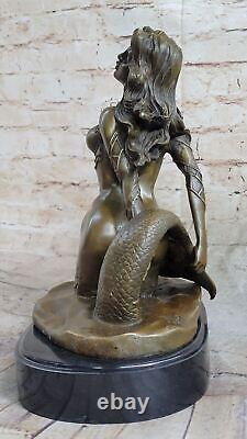 Art Original Nouveau Nu Femme Bronze Marbre Statue Sculpture Marbre Cadeau Art