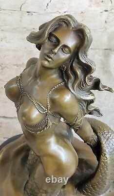 Art Original Nouveau Nu Femme Bronze Marbre Statue Sculpture Marbre Cadeau Art