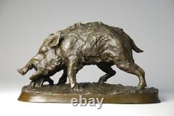 Art animalier- Belle sculpture en bronze- signée Mène