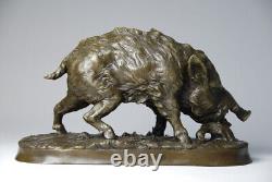 Art animalier- Belle sculpture en bronze- signée Mène