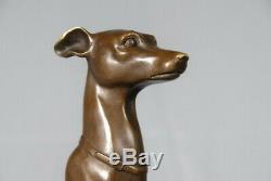 Art animalier Sculpture Beau lévrier signé Barye envoi gratuit