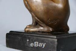 Art animalier Sculpture Beau lévrier signé Barye envoi gratuit