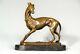Art Animalier- Bronze- Très Beau Lévrier Italien Signé Barye- Envoi Gratuit