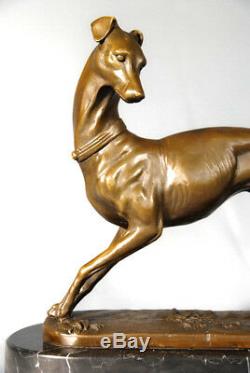 Art animalier- bronze- Très beau lévrier italien signé Barye- envoi gratuit