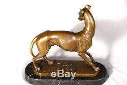 Art animalier- bronze- Très beau lévrier italien signé Barye- envoi gratuit