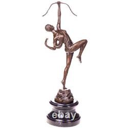 Art déco bronze figure Diana with bow Vintage