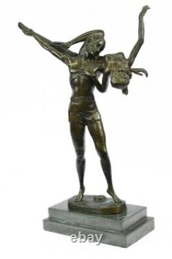 Artisanal Bronze Sculpture Solde Dancer Russe Zach Deux Déco Bruno Art Signé