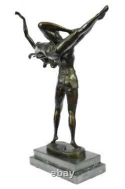 Artisanal Bronze Sculpture Solde Dancer Russe Zach Deux Déco Bruno Art Signé