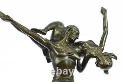 Artisanal Bronze Sculpture Solde Dancer Russe Zach Deux Déco Bruno Art Signé