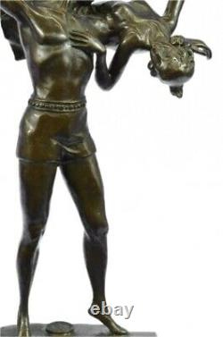 Artisanal Bronze Sculpture Solde Dancer Russe Zach Deux Déco Bruno Art Signé