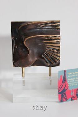 BRONZE Sculpture Oiseau signé José CARRILERO Numéroté 30/40 art Anasse Picasso