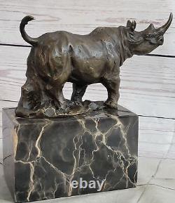 Bronze Affaire Sculpture Solde Statue Signée Milo Rhinocéros Figurine Gifts Art
