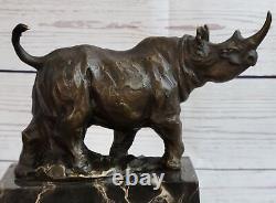 Bronze Affaire Sculpture Solde Statue Signée Milo Rhinocéros Figurine Gifts Art
