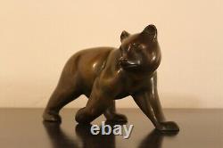 Bronze Animalier Irénée ROCHARD (1906-1984) Ours Marchant Art DECO Bear
