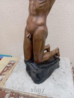 Bronze Art Contemporain. Homme Nu En Bronze Hauteur 62 CM