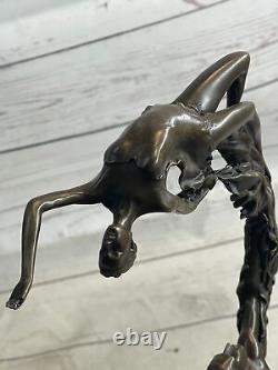 Bronze Art Déco Sculpture Statue Figurine Ornement Couple Par Aldo Vitaleh Décor