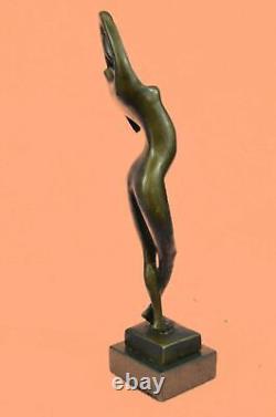 Bronze Art Sculpture Original Déco Moderne Abstrait Chair Femme Statue Figurine