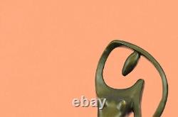 Bronze Art Sculpture Original Déco Moderne Abstrait Chair Femme Statue Figurine