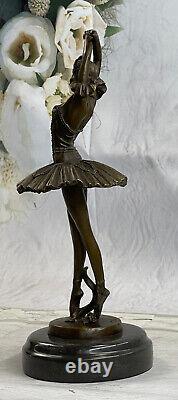 Bronze Artisanal Art Sculpture Prima Ballerine Danseuse Ballet Statue Métal