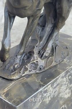 Bronze Artisanal Mountain Lion Sculpture Faune Art Métal Statue Cougar Puma