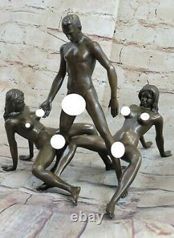 Bronze Chair Femme Homme Sculpture Érotique Abstrait Art Sexuelle Nue Statue