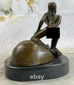 Bronze Chair Femme Sculpture Érotique Abstrait Art Nue Statue Figurine Deal Nr