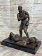 Bronze Collectionneur Édition Sports Art Sculpture Fonte Boxer Boxant Trophée