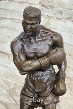 Bronze Collectionneur Édition SPORTS Art Sculpture Fonte Boxer Boxant Trophée