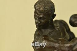 Bronze Collectionneur Édition Signée Art Sculpture Mohamed Ali Sonny Liston Boxe