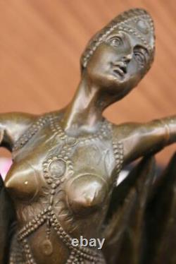 Bronze Décor de Collection Sculpture Abstrait GIA Chiparus Massif. Art Nr