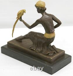 Bronze Exceptionnel Art Déco Chiparus Femme Dancer Sculpture Déco Deal Solde