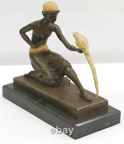 Bronze Exceptionnel Art Déco Chiparus Femme Dancer Sculpture Déco Deal Solde