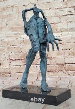 Bronze Femelle Forme Statue Abstrait Art Moderne By Dali Main Fabriqué Sculpture