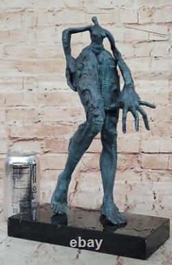 Bronze Femelle Forme Statue Abstrait Art Moderne By Dali Main Fabriqué Sculpture