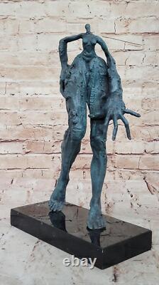 Bronze Femelle Forme Statue Abstrait Art Moderne By Dali Main Fabriqué Sculpture