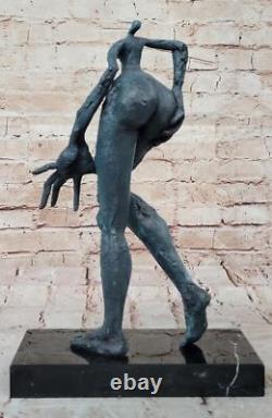 Bronze Femelle Forme Statue Abstrait Art Moderne By Dali Main Fabriqué Sculpture