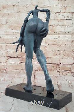 Bronze Femelle Forme Statue Abstrait Art Moderne By Dali Main Fabriqué Sculpture