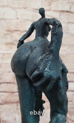 Bronze Femelle Forme Statue Abstrait Art Moderne By Dali Main Fabriqué Sculpture