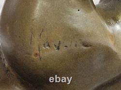 Bronze Femme, Érotique, Chair Nue Figurine, 100% Sculpture,'Lost' Cire Art Déco